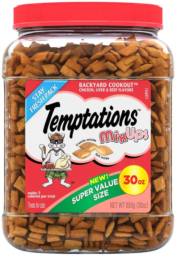 Temptations MixUps Crunchy & Soft Adult Cat Treats Backyard Coookout 1ea/30oz.