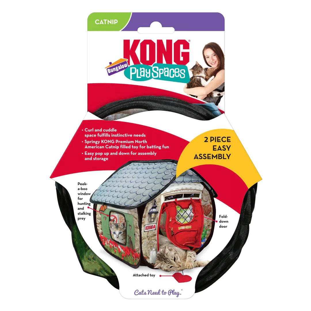KONG Play Spaces Bungalow Cat Toy Multi-Color 1ea