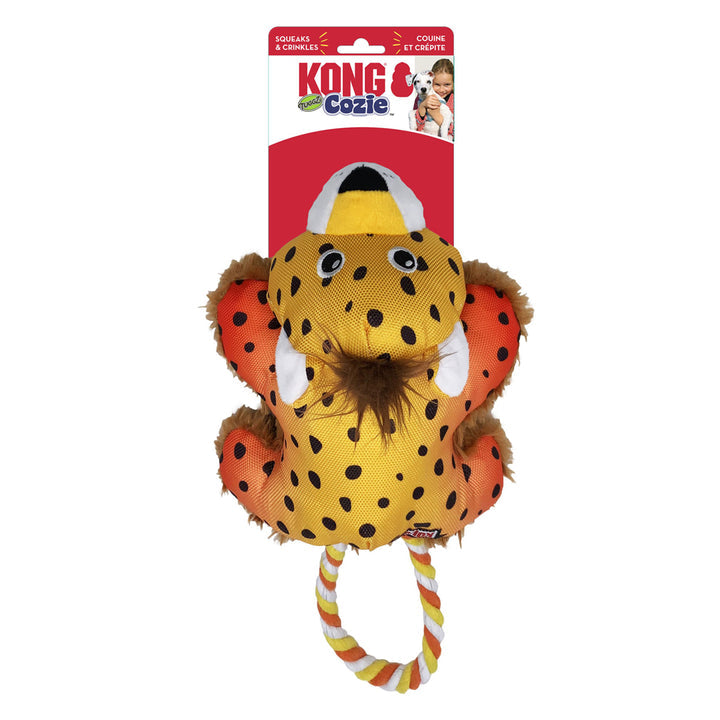 KONG Cozie Tuggz Dog Toy Cheetah 1ea/MD/LG