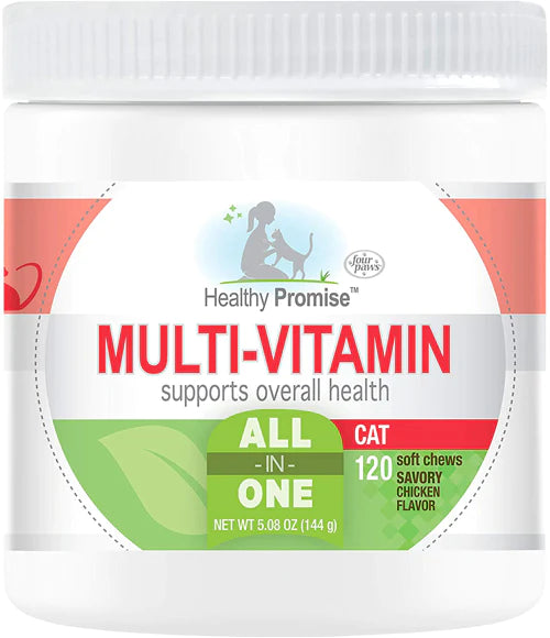Four Paws Healthy Promise Multi-Vitamin Supplement for Cats - 120 ct