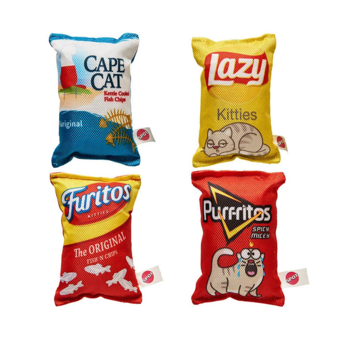 Spot Fun Food Kitty Chips Cat Toy Assorted, 1ea/5 in