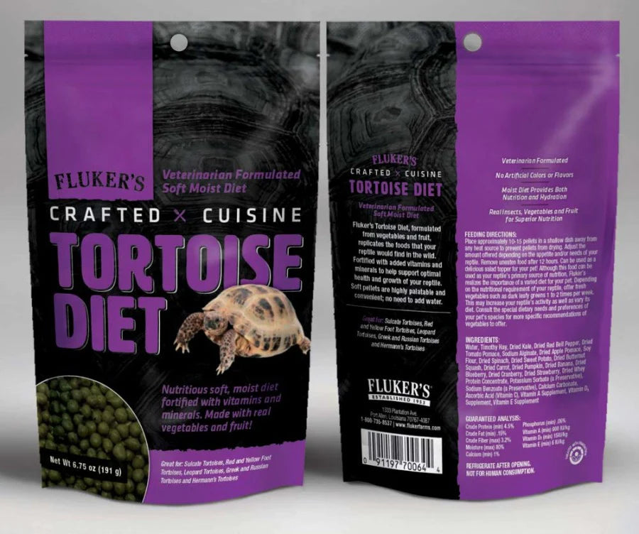 Fluker's Crafted Cuisine Tortoise Diet Dry Food 1ea/6.75 oz