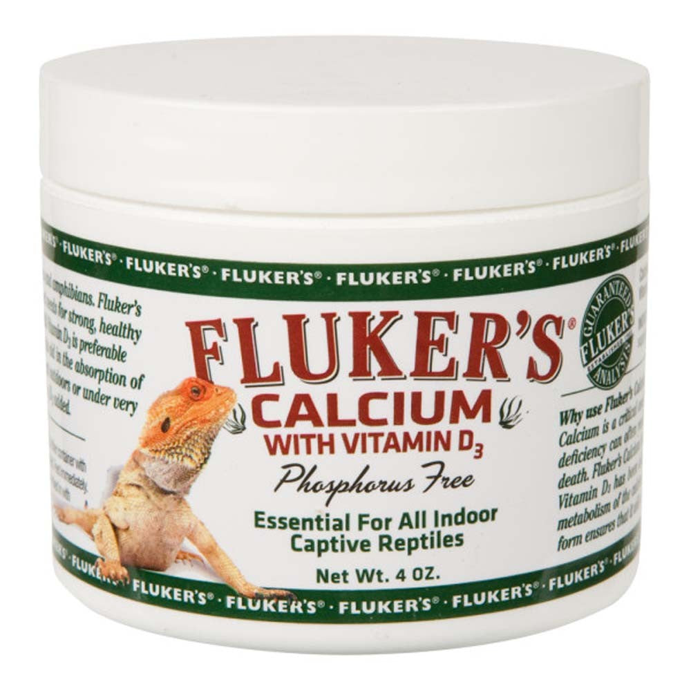 Flukers Calcium with D3 Reptile Supplement - 4 oz