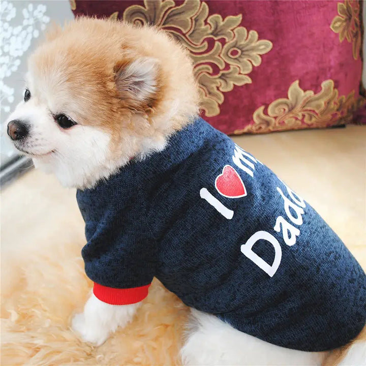 I Love Daddy Pet Sweater