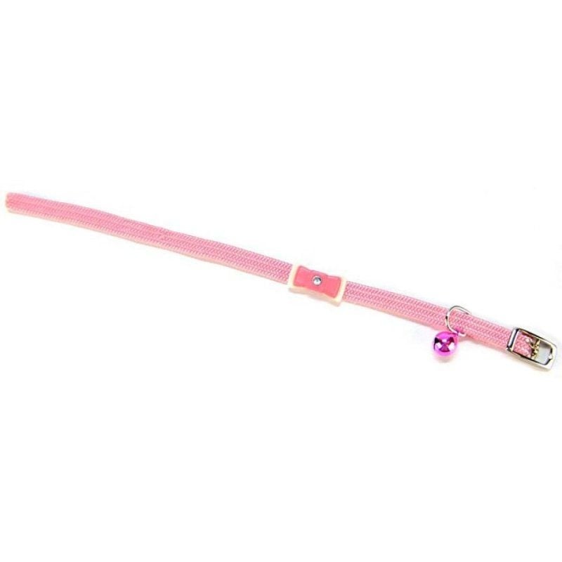 Li'l Pals Collar With Bow - Pink - 6in.-8in. Long x 5/16in. Wide