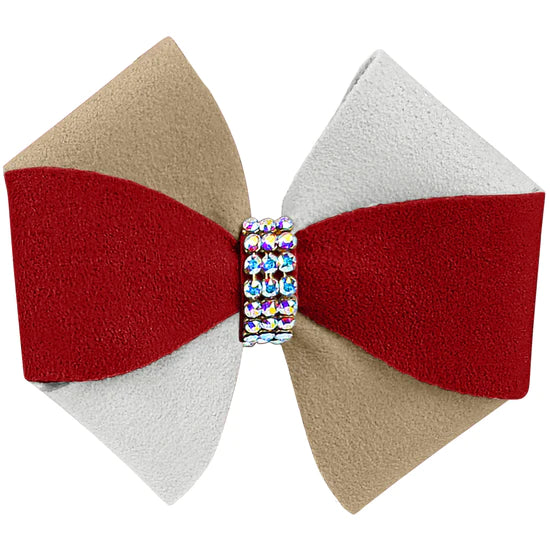 Game Day Glam Red & Sahara Pinwheel Bow Hair Bow