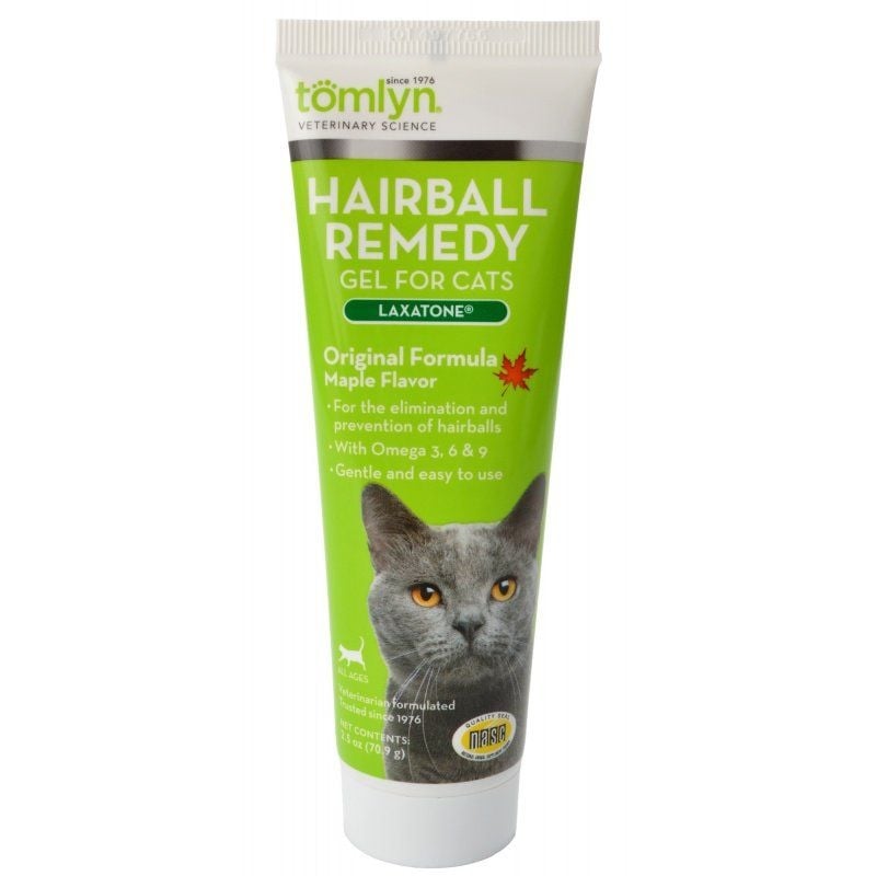 Tomlyn Laxatone Hairball Remedy Gel for Cats Maple Flavor - 2.5 oz