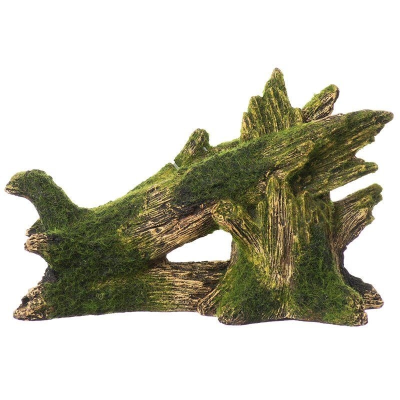 Exotic Environments Fallen Moss Covered Tree - 8"L x 3.5"W x 5"H