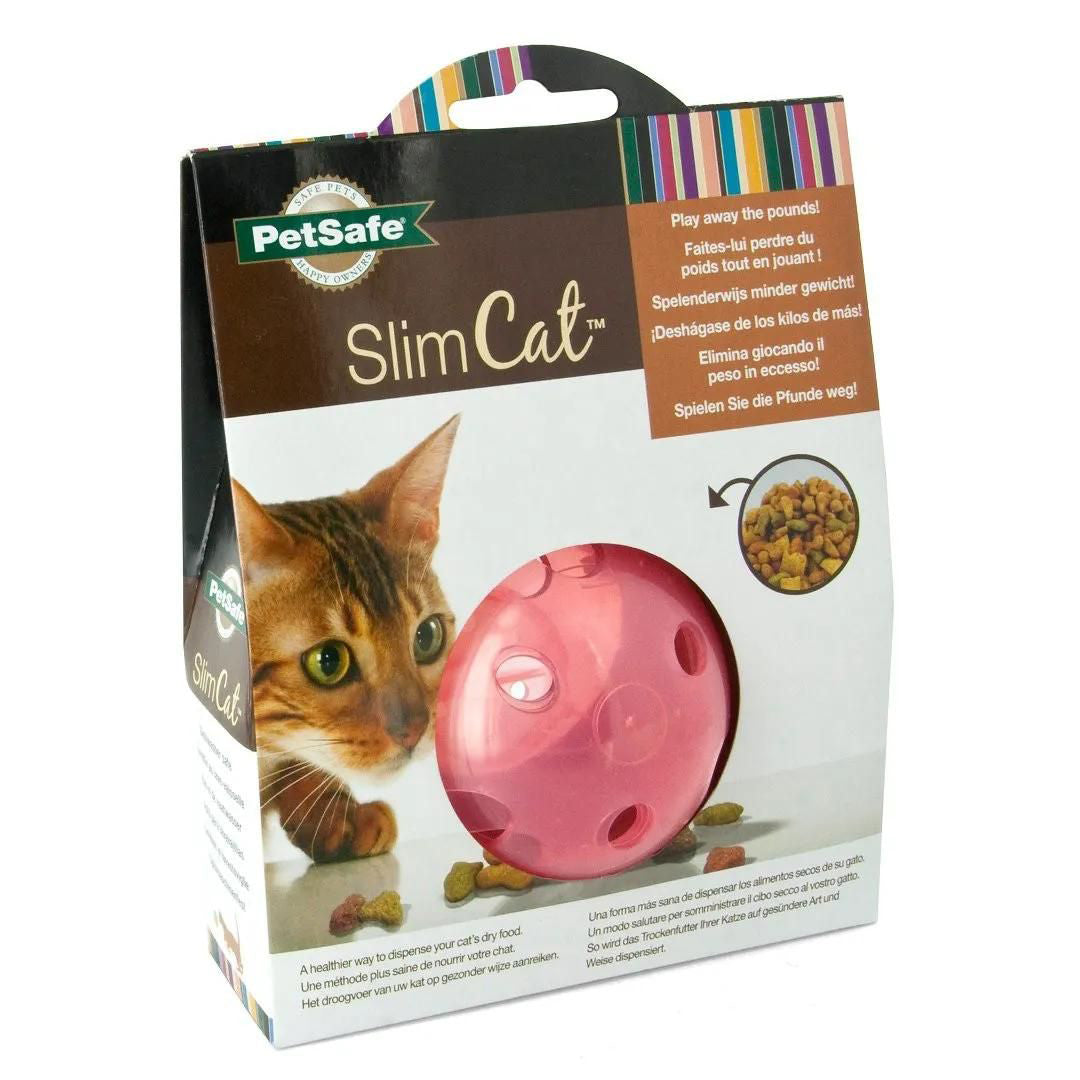 PetSafe SlimCat Food Dispenser Cat Toy Pink 1ea