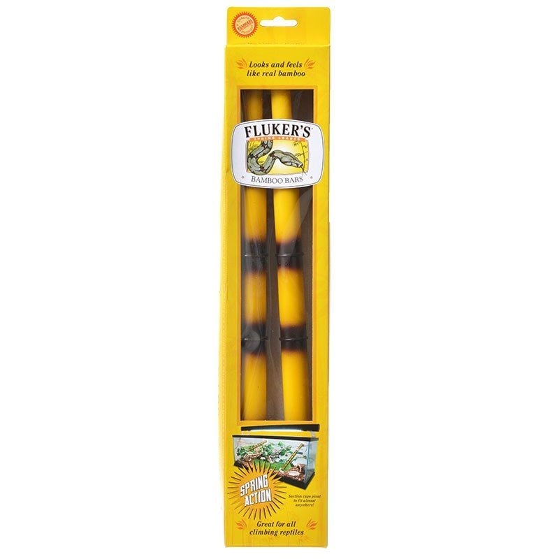 Flukers Spring Loaded Bamboo Bars - 2 Pack - (Extendable from 10.5"L - 15"L)
