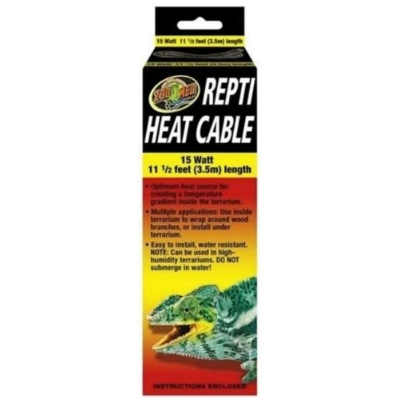 Zoo Med Reptile Heat Cable for Reptile Terrariums - 15 watt (11.5'L)