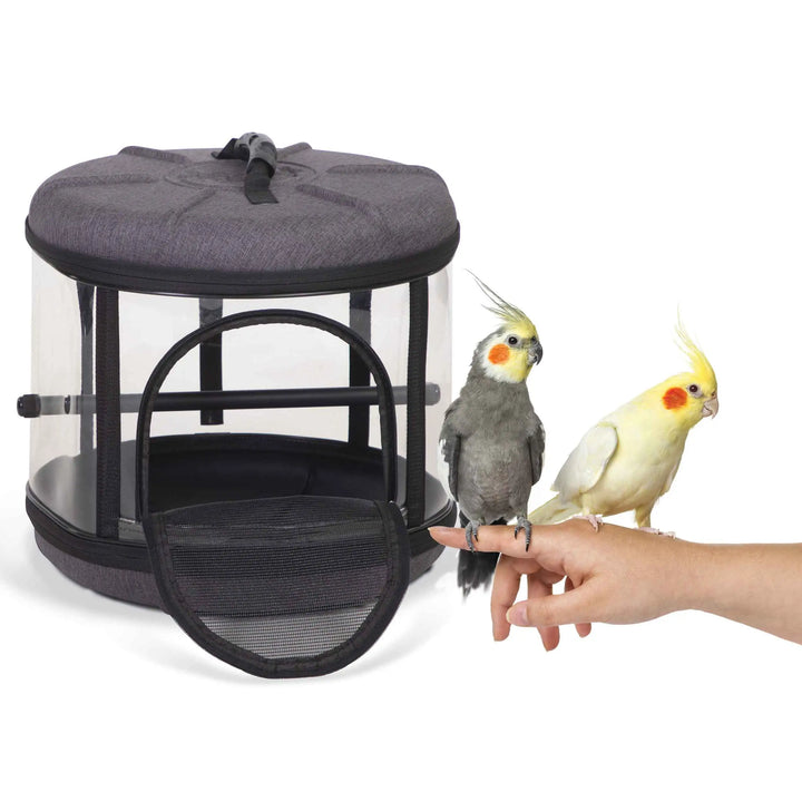 K&H Pet Products Mod Bird Carrier Travel Cage Gray 17″ x 17″ x 15.5″