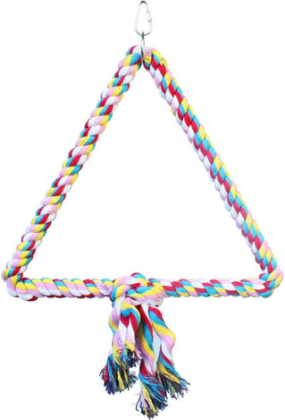 AE Cage Company Happy Beaks Triangle Cotton Rope Swing