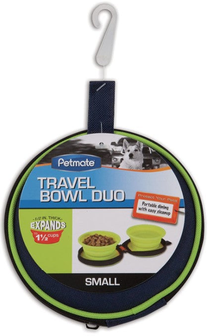Travel Dog Double Silicone Bowl