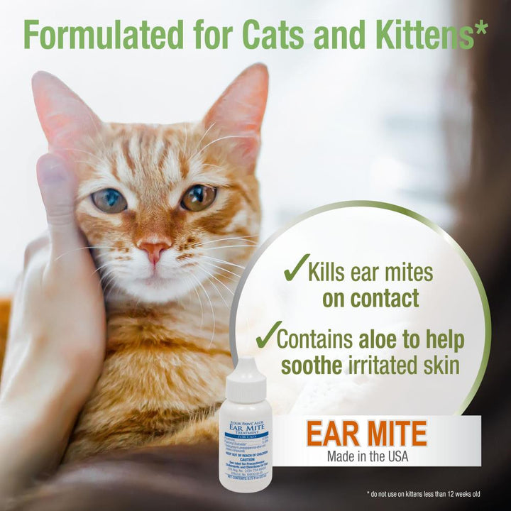 Four Paws Ear Mite Remedy for Cats - .75 oz