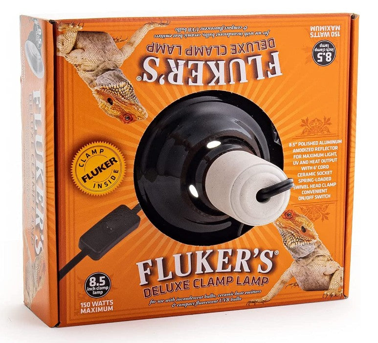 Flukers Clamp Lamp with Switch - 150 Watt (8.5" Diameter)