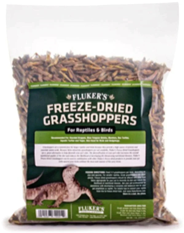 Flukers Freeze-Dried Grasshoppers for Reptiles and Birds - 1 lb