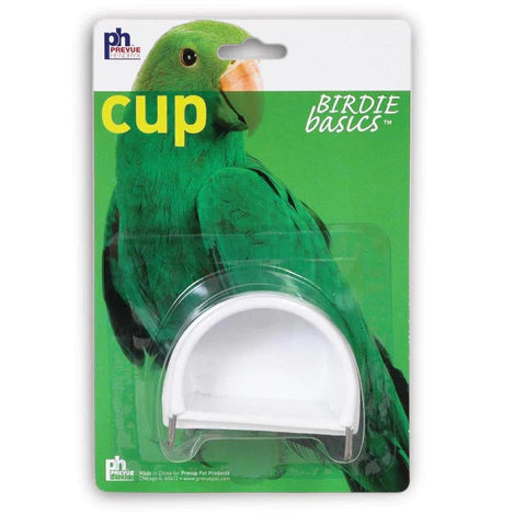 Prevue Birdie Basics Plastic Hanging Feeding Cup for Small Birds