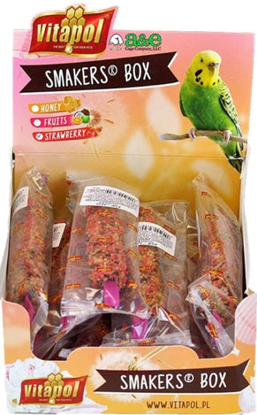 AE Cage Company Smakers Parakeet Strawberry Treat Sticks