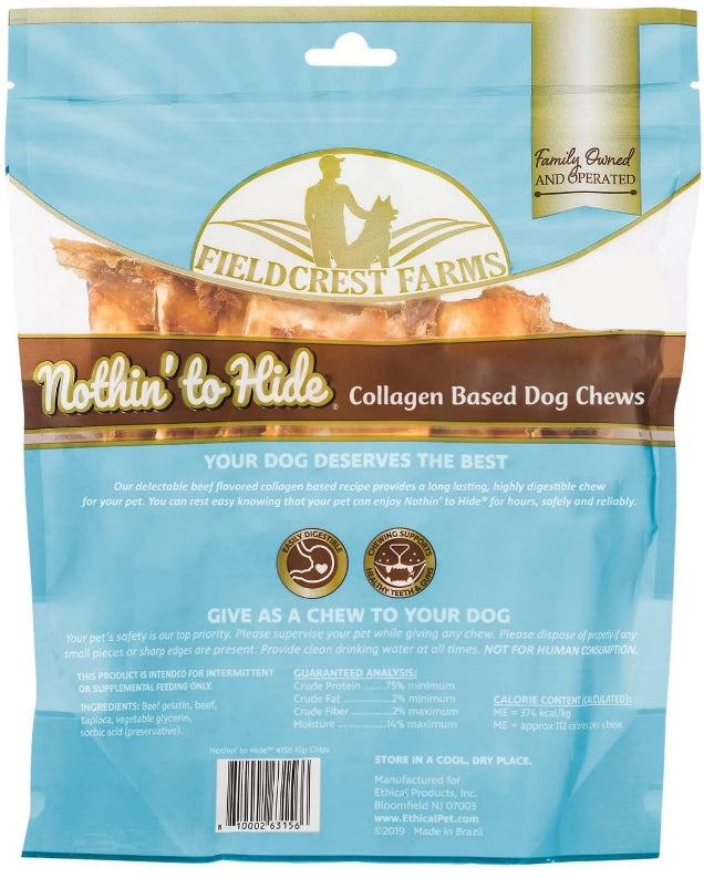 Fieldcrest Farms Nothin to Hide Beef Flip Chips Dog Chews - 8 count