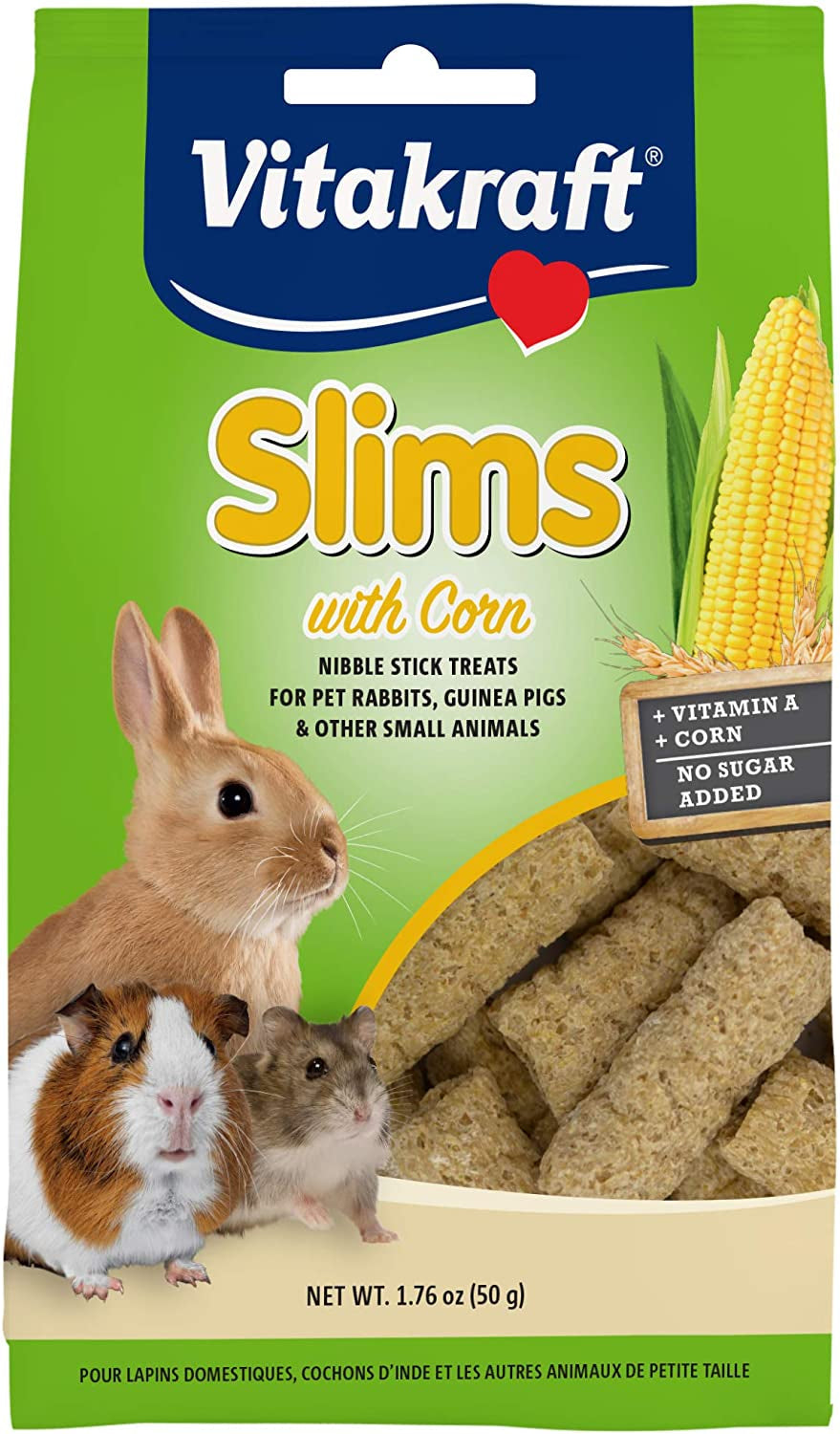 Vitakraft Slims with Corn for Rabbits - 8.8 oz (5 x 1.76 oz)