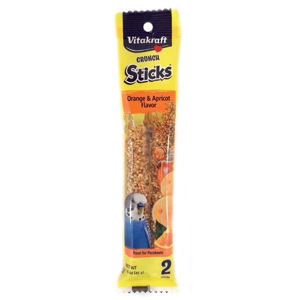 Vitakraft Crunch Sticks Parakeet Treat Orange and Apricot Flavor