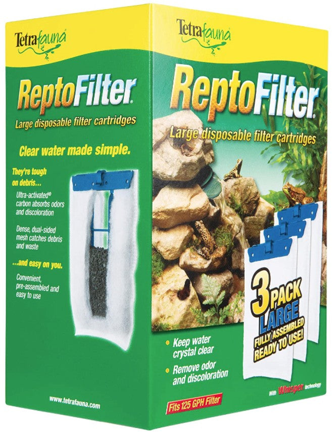 Tetrafauna ReptoFilter Disposable Filter Cartridges - Large - 125 GPH (3 Pack)