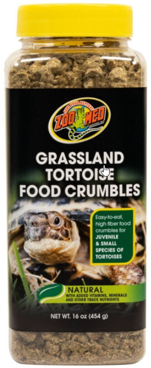 Zoo Med Grassland Tortoise Food Crumbles - 16 oz