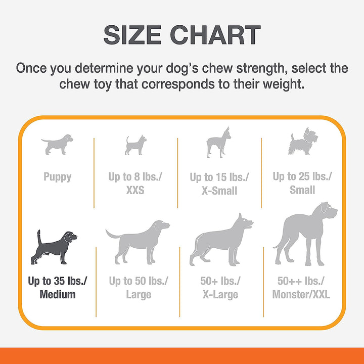 Nylabone Power Chew Dog Toy Original, 1ea/Medium/Wolf  Up To 35 Lbs. 1 ct