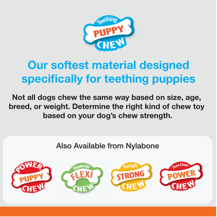 Nylabone Just for Puppies Teething Chew Classic Bone Chicken, 1ea/Medium/Wolf  Up To 35 Lbs. 1 ct
