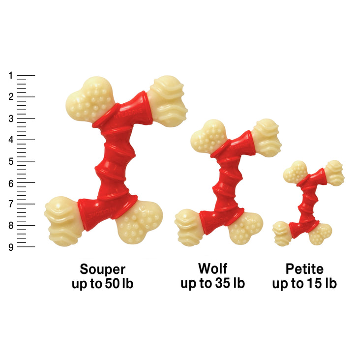 Nylabone Power Chew Double Bone Bacon Dog Chew Toy Peanut Butter 1ea/XL/Souper - 50+ lb