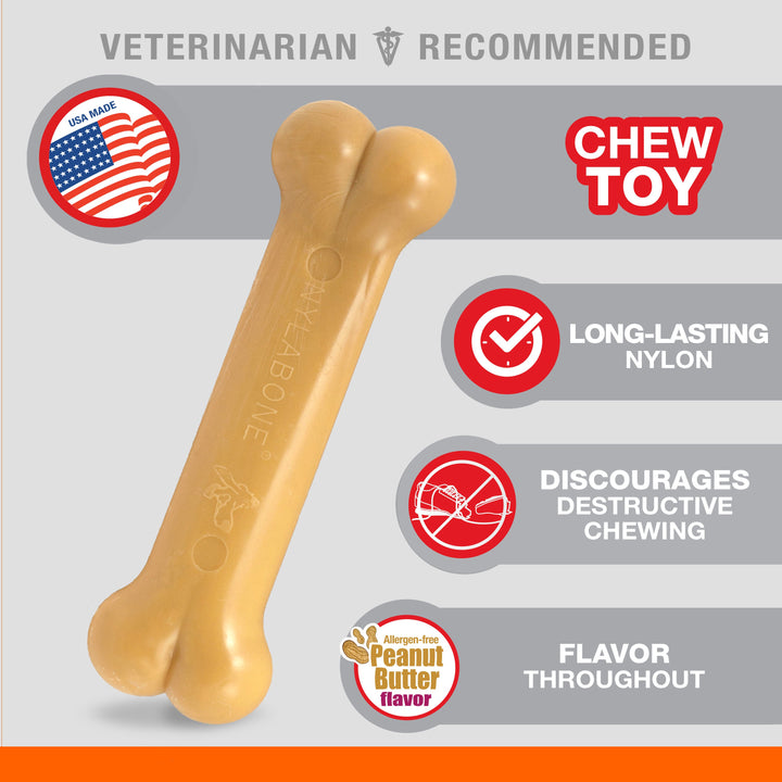 Nylabone Power Chew Dog Toy Peanut Butter 1ea/SMall/Regular - Up To 25 Ibs.