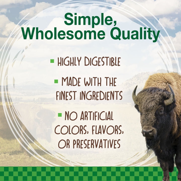 Nylabone Healthy Edibles WILD Natural Long Lasting Bison Dog Chew Treats Bison, Medium/Wolf  Up To 35 Lbs. 2 ct