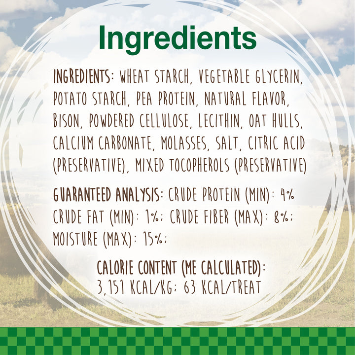 Nylabone Healthy Edibles WILD Natural Long Lasting Bison Dog Chew Treats Bison, Small/Regular  Up To 25 Ibs. 16 ct