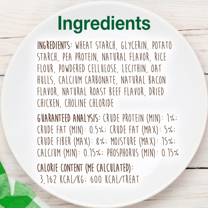 Nylabone Healthy Edibles All-Natural Long Lasting Bacon Chew Treats Bacon 1ea/XL/Souper - 50+ lb