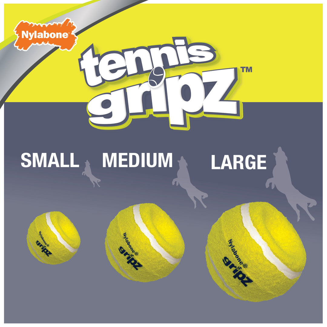 Nylabone Power Play Dog Tennis Ball Gripz 1ea/SMall/Regular - Up To 25 Ibs.