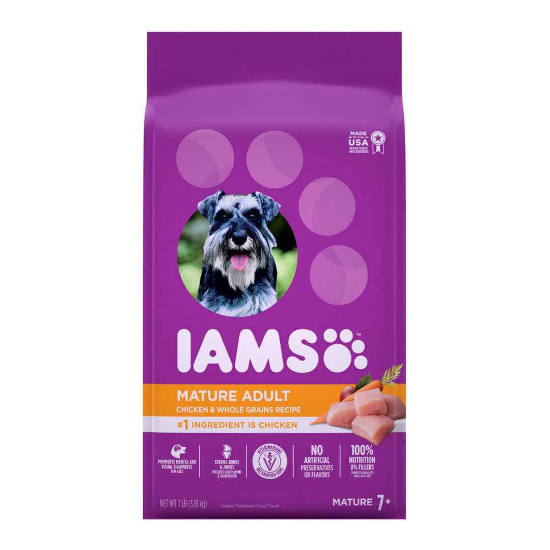 IAMS Mature Adult Senior Dry Dog Food Real Chicken 7lb