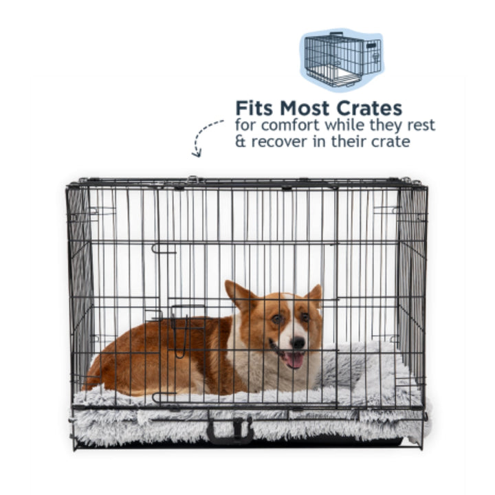 Tall Tails Dog & Cat Grey Cuddle Crate Bed, Small/Medium