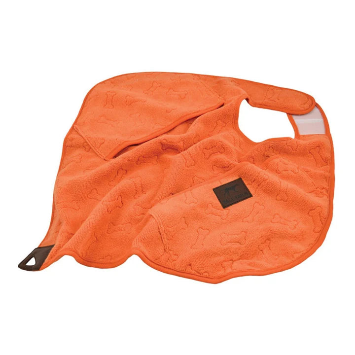 Tall Tails Dog Cape Towel Orange Bone 27X27
