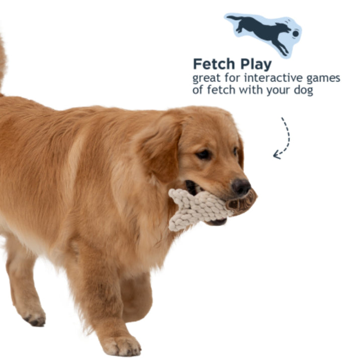 Tall Tails Dog Natural Leather & Rope Crunch Fish, 5in.