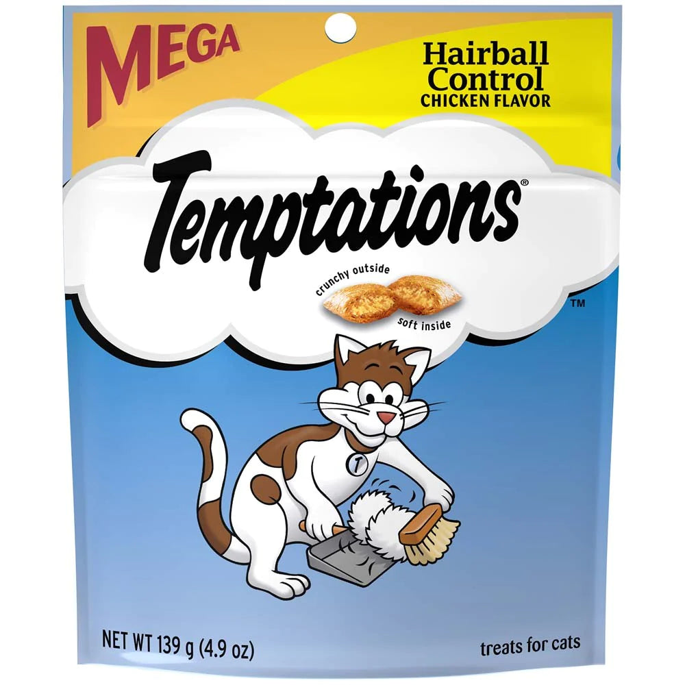 Temptations Hairball Control Crunchy & Soft Adult Cat Treats Chicken 1ea/4.9oz.