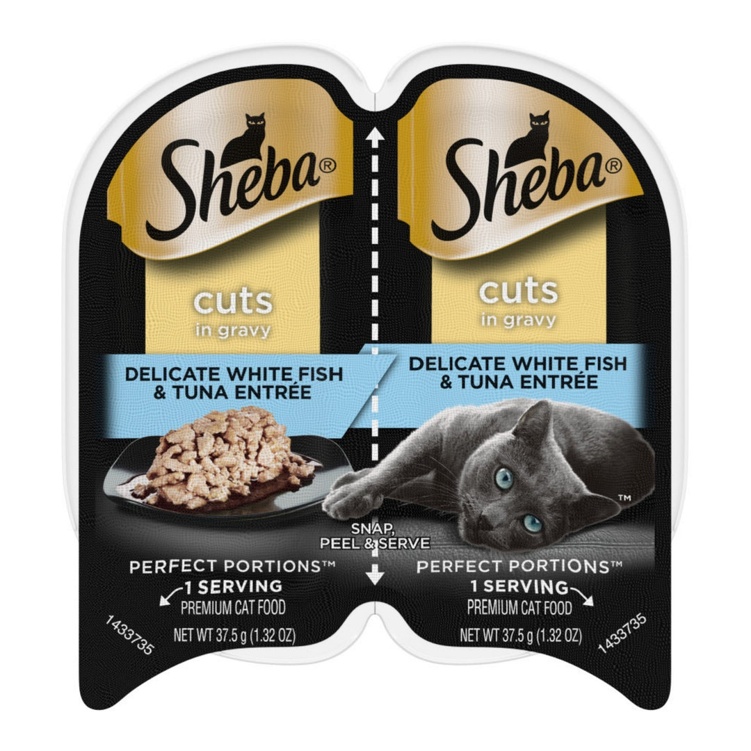 Sheba Perfect Portions Cuts in Gravy Wet Cat Food Delicate Whitefish & Tuna 2.6oz