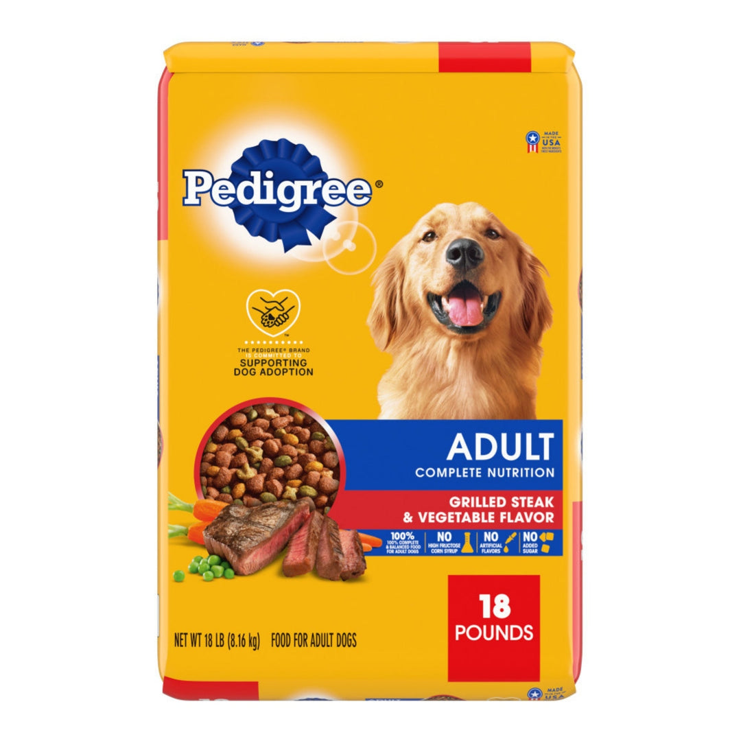 Pedigree Complete Nutrition Adult Dry Dog Food Grilled Steak & Vegetable 18lb