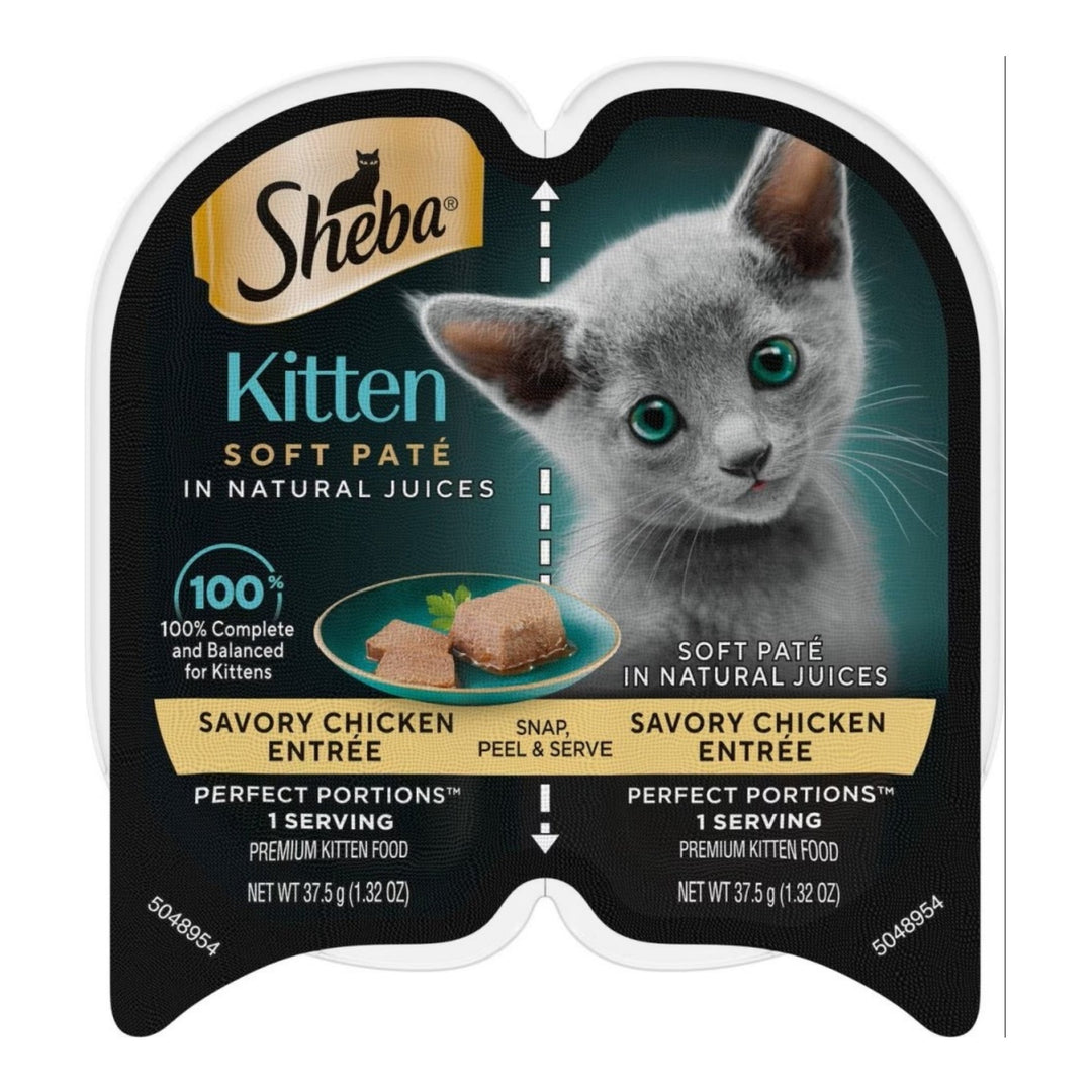 Sheba Perfect Portions Soft Pate Wet Kitten Food Savory Chicken 2.65oz