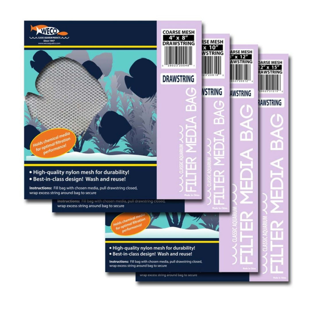 Weco Products Coarse Mesh Drawstring Filter Media Bag White, 1ea/8 In X 12 in