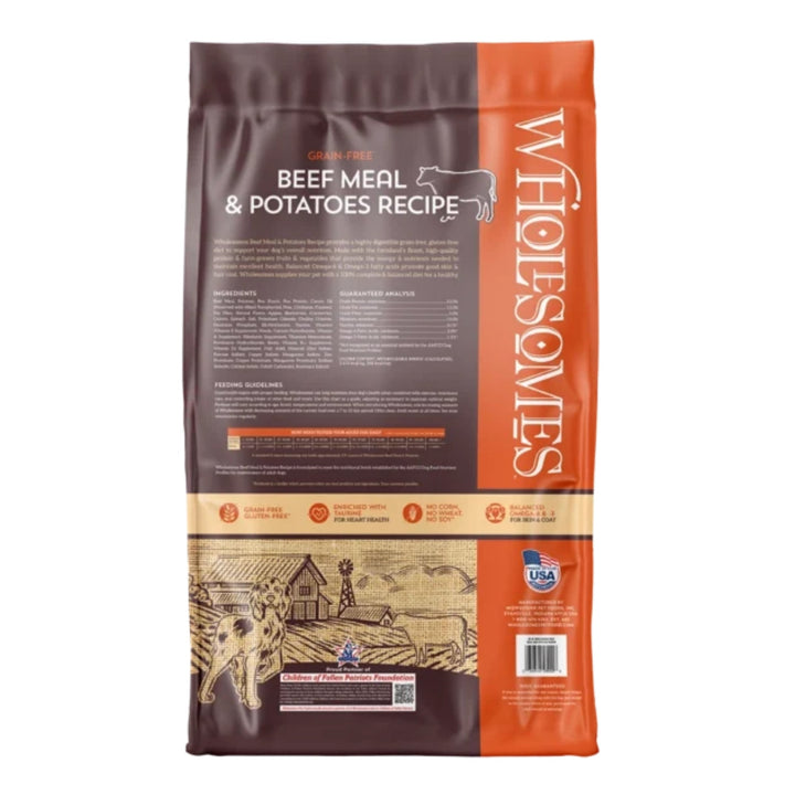 Wholesomes Grain Free Dry Dog Food Beef Meal & Potatoes 35lb
