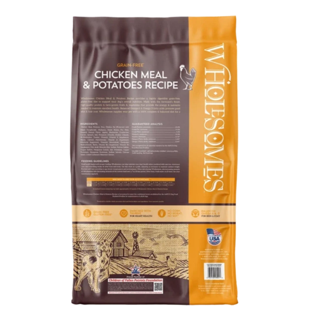 Wholesomes Grain Free Dry Dog Food Chicken Meal & Potatoes 35lb