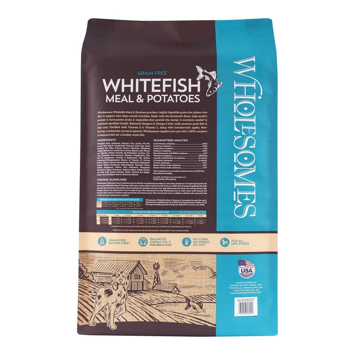 Wholesomes Grain Free Dry Dog Food Whitefish Meal & Potatoes 35lb