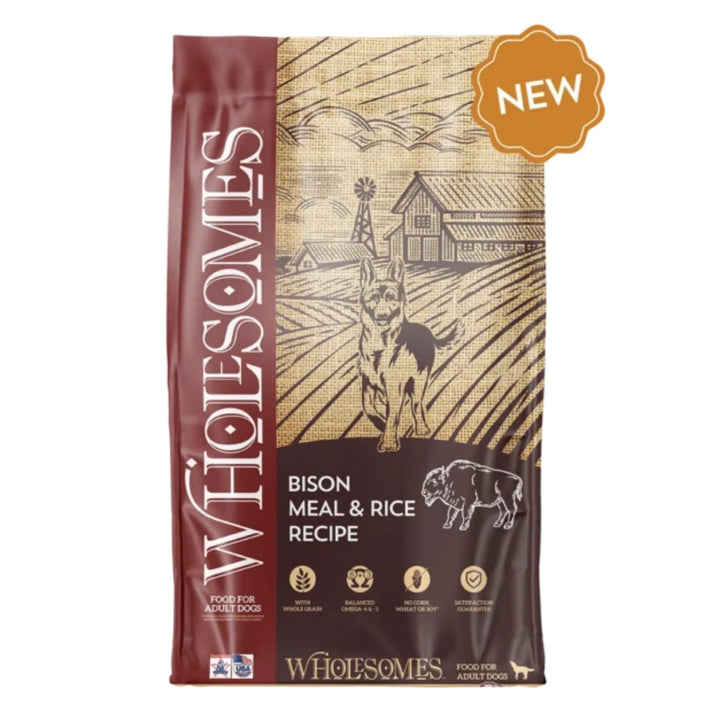 Wholesomes Dry Dog Food Bison Meal & Rice 35lb