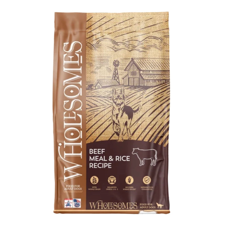 Wholesomes Dry Dog Food Beef Meal & Rice 40lb